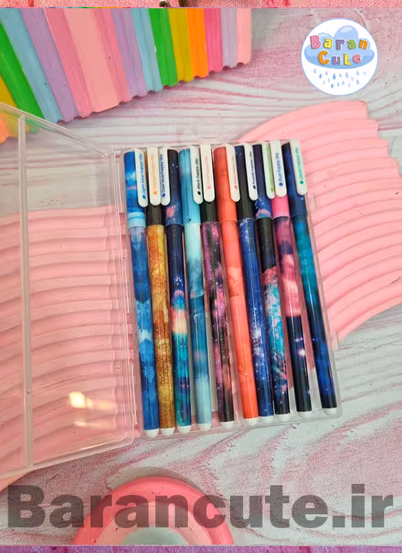 خودکار فانتزی 10 رنگ هپی دی طرح کهکشانی