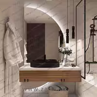 آینه دیواری مدرن سرویس بهداشتی مدل AD006 برند زرین نیک