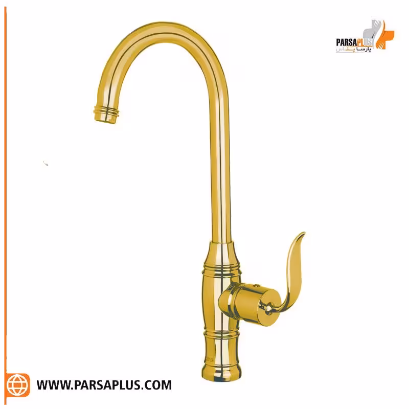 شیر آشپزخانه دوان مدل لاکا طلایی مات