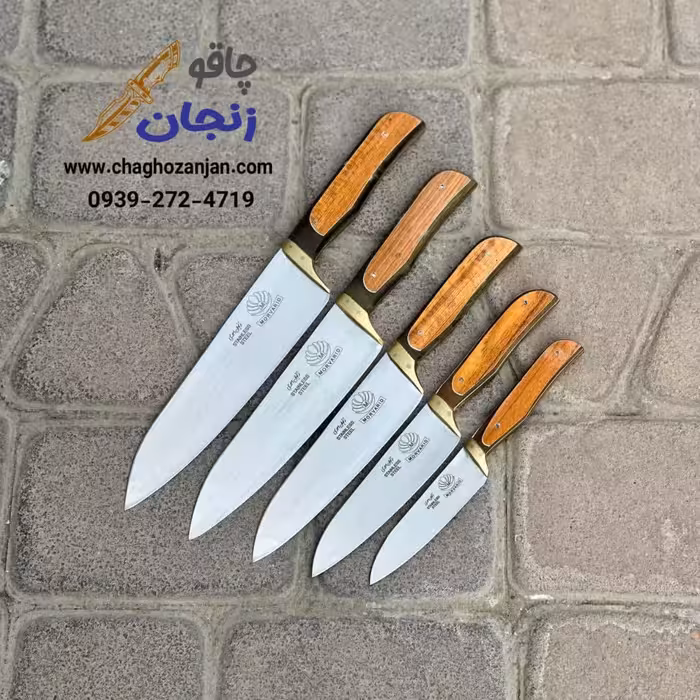 چاقو اشپزخانه سرویس 5 پارچ برند مروارید ساخت زنجان