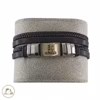 دستبند چرم از برند انزو مدل 102 کد S4