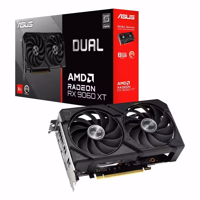 کارت گرافیک ایسوس مدل   Radeon RX 9060 XT DUAL OC Edition 8GB GDDR6