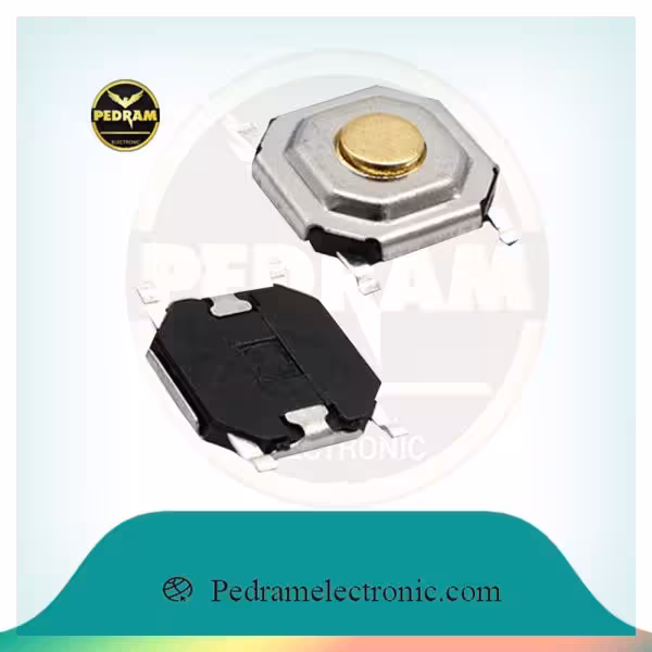 میکروسوییچ سر زرد MIK 4PIN SMD SAR ZARD 4*4*1.5  (148)