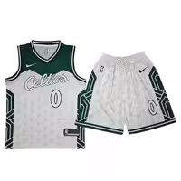 پیراهن شورت بسکتبالی بوستون سلتیک سفید و سبز 2026 شماره 0