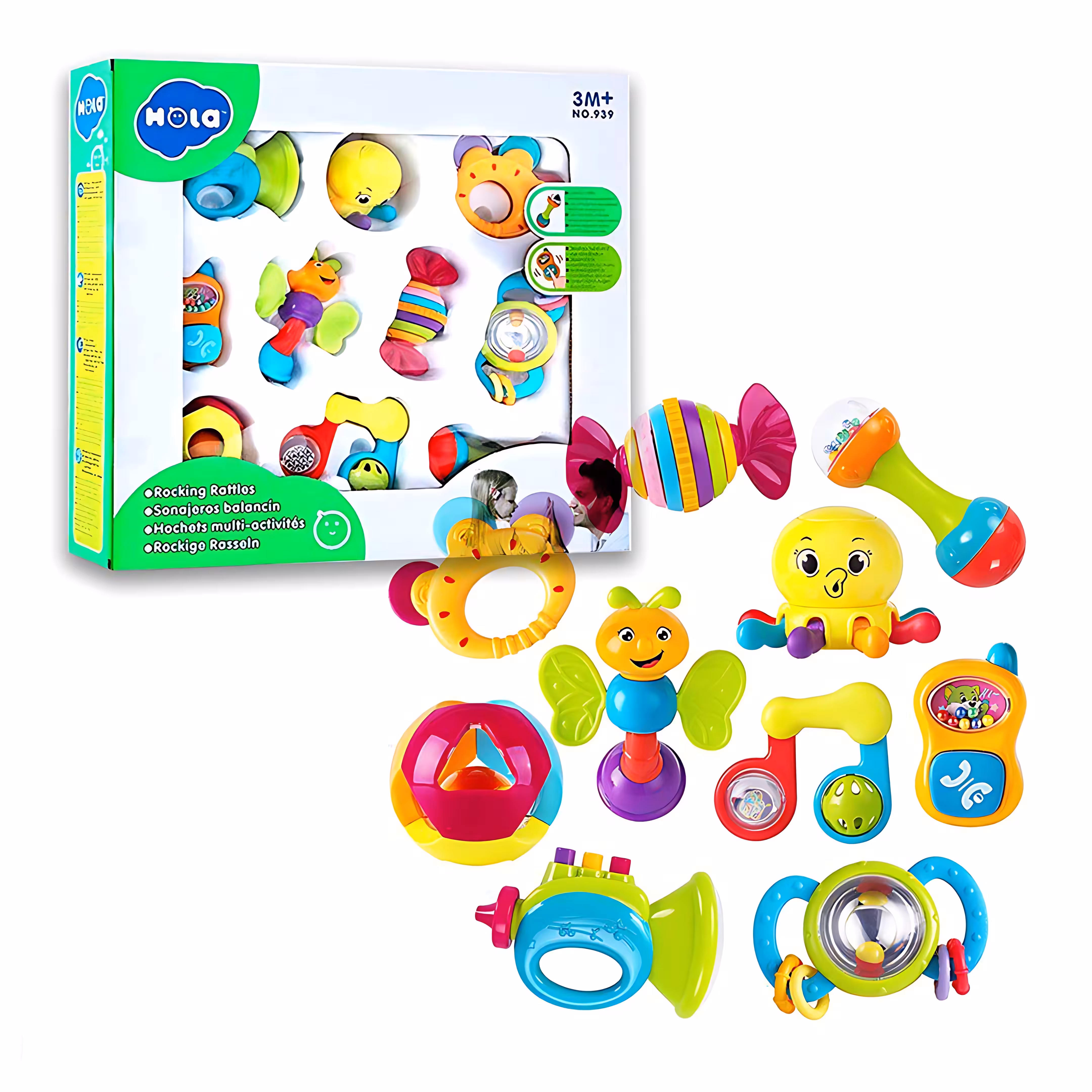 اسباب بازی نوزادی جغجغه 10 مدل جعبه ای نشکن