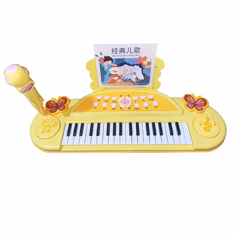 اسباب بازی مدل ارگ میکروفون دار طرح 37 کلید استند دار کد 8862B