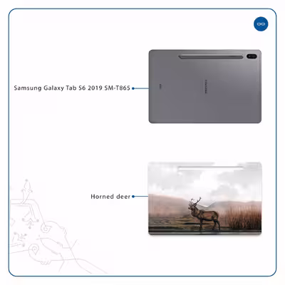 برچسب پوششی ماهوت مدل Horned Deer مناسب برای تبلت سامسونگ Galaxy Tab S6 2019 SM-T865