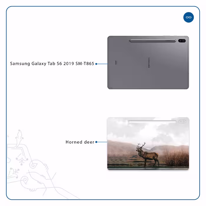 برچسب پوششی ماهوت مدل Horned Deer مناسب برای تبلت سامسونگ Galaxy Tab S6 2019 SM-T865