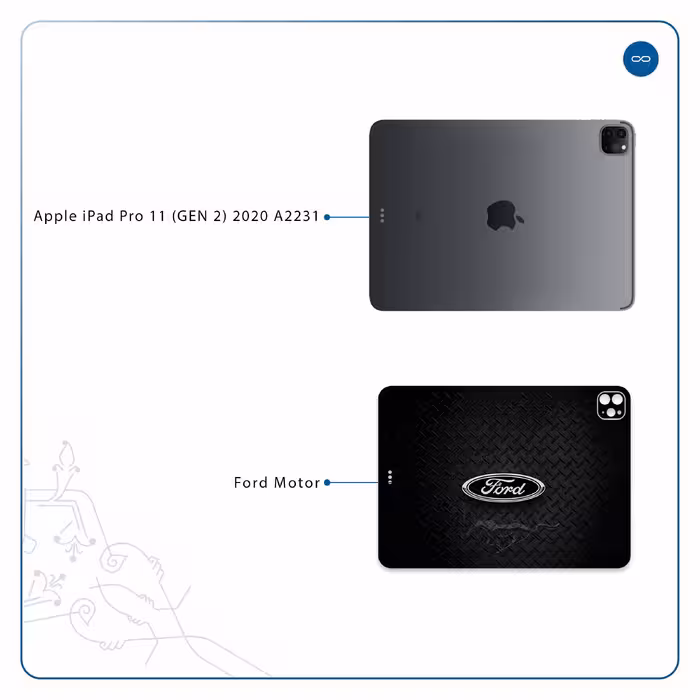 برچسب پوششی ماهوت مدل Ford Motor مناسب برای تبلت اپل iPad Pro 11 (GEN 2) 2020 A2231