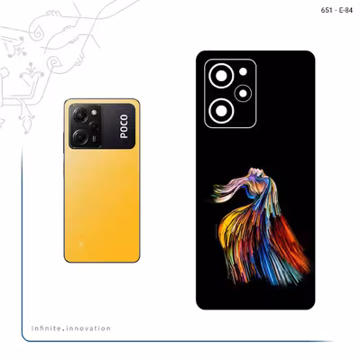 برچسب پوششی ماهوت مدل Rainbow Hair Digital Art مناسب برای گوشی موبایل شیائومی Poco X5 Pro