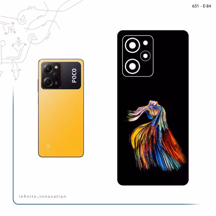 برچسب پوششی ماهوت مدل Rainbow Hair Digital Art مناسب برای گوشی موبایل شیائومی Poco X5 Pro