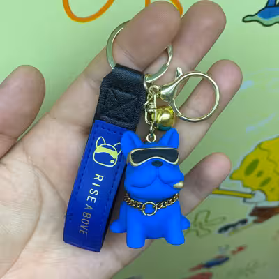 جاکلیدی مدل سیلیکونی طرح سگ بولداگ بازیگوش