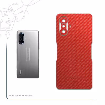 برچسب پوششی ماهوت مدل Red-Fiber مناسب برای گوشی موبایل شیائومی Redmi K40 Gaming