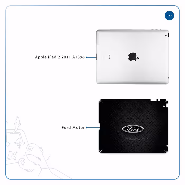 برچسب پوششی ماهوت مدل Ford Motor مناسب برای تبلت اپل iPad 2 2011 A1396