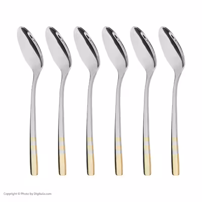 قاشق مربا خوری ناب استیل مدل فلورانس بسته 6 عددی