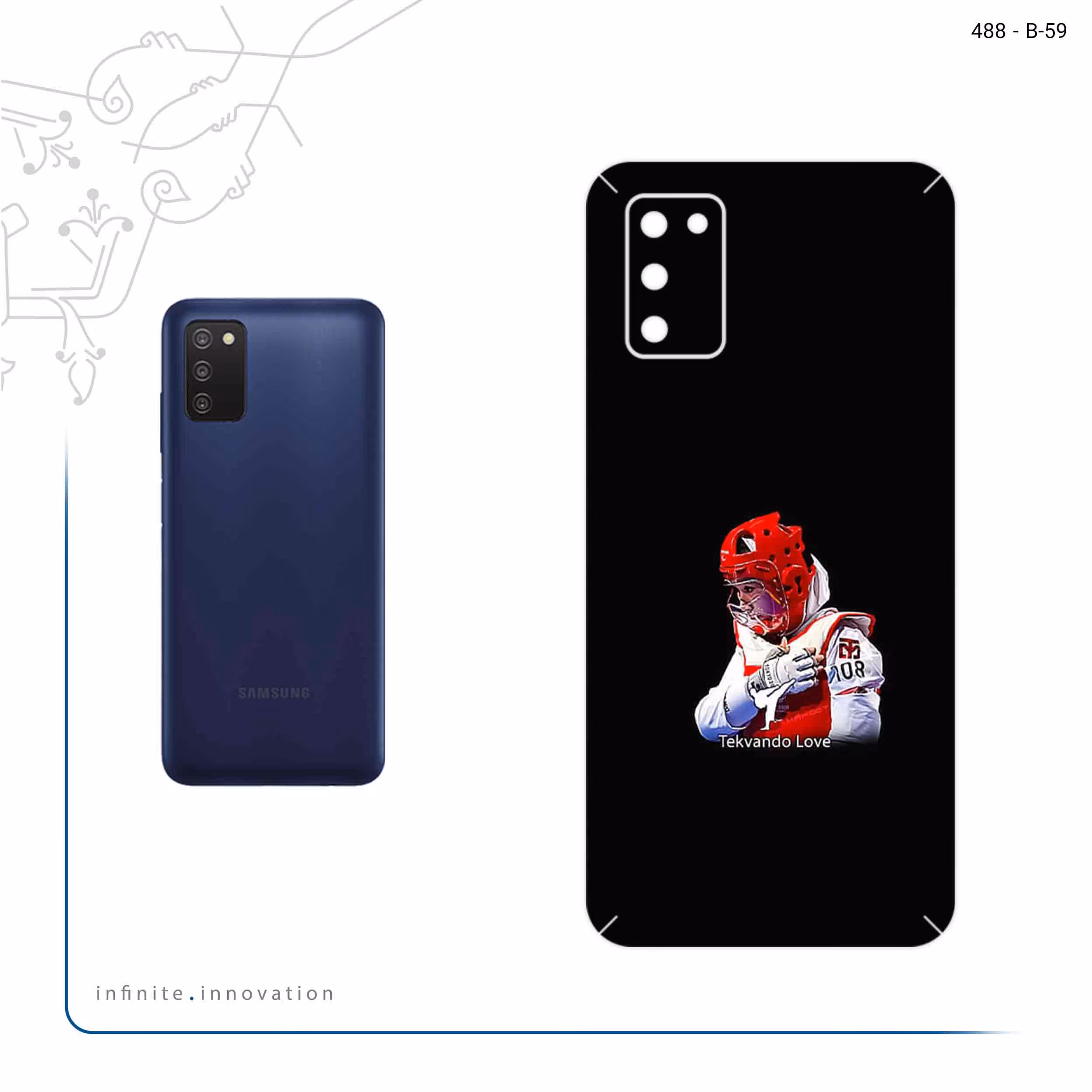 برچسب پوششی ماهوت مدل Tekvando مناسب برای گوشی موبایل سامسونگ Galaxy A03S