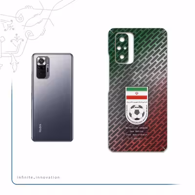 برچسب پوششی ماهوت مدل Iran-National-Football-Team مناسب برای گوشی موبایل شیائومی Redmi Note 10 Pro Max