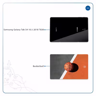 برچسب پوششی ماهوت مدل Basketball مناسب برای تبلت سامسونگ Galaxy Tab S4 10.5 2018 T830