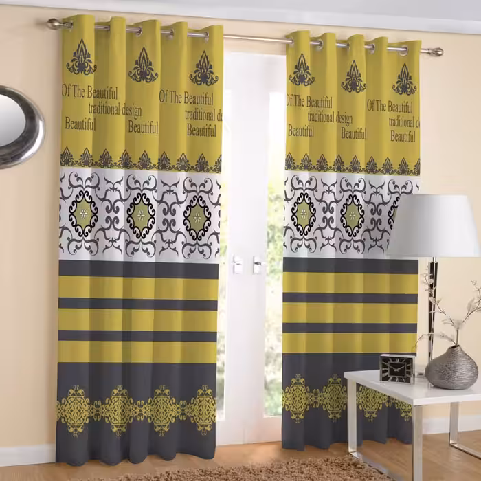 پرده طرح سنتی کد 2185سایز 280x140 سانتی متر