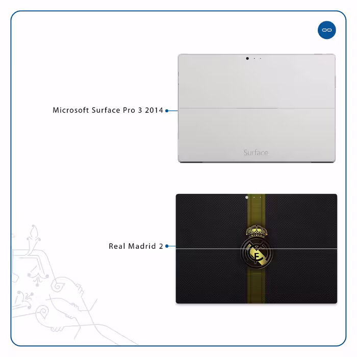 برچسب پوششی ماهوت مدل Real-Madrid-2 مناسب برای تبلت مایکروسافت Surface Pro 3 2014