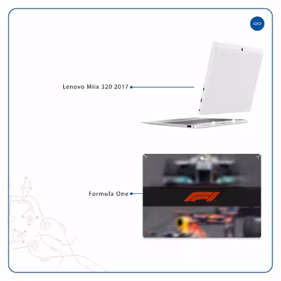 برچسب پوششی ماهوت مدل Formula One مناسب برای تبلت لنوو Miix 320 2017