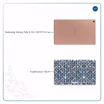 برچسب پوششی ماهوت مدل Iran-Tile1 مناسب برای تبلت سامسونگ Galaxy Tab A 10.1 2019 T515