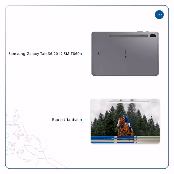 برچسب پوششی ماهوت مدل Equestrianism مناسب برای تبلت سامسونگ Galaxy Tab S6 2019 SM-T860