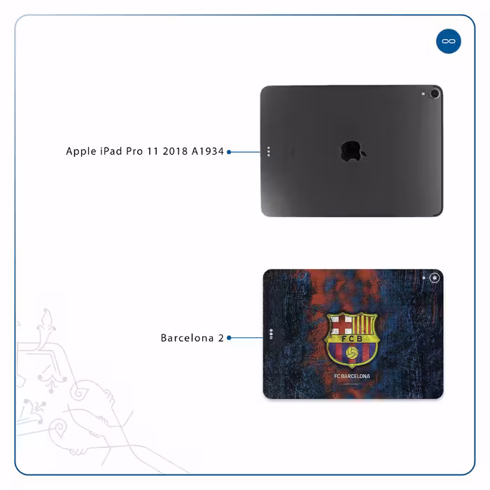 برچسب پوششی ماهوت مدل BARCELONA-2 مناسب برای تبلت اپل iPad Pro 11 2018 A1934