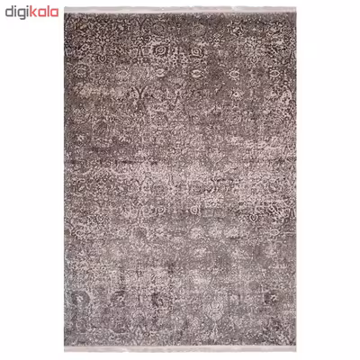 فرش ماشینی زمرد مشهد طرح پتینه کد TA113 زمینه طوسی