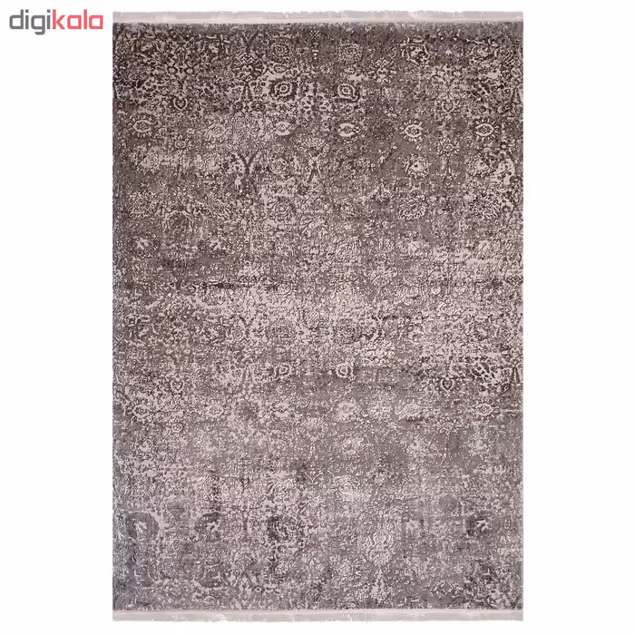 فرش ماشینی زمرد مشهد طرح پتینه کد TA113 زمینه طوسی