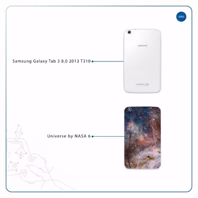 برچسب پوششی ماهوت مدل Universe-by-NASA-6 مناسب برای تبلت سامسونگ Galaxy Tab 3 8.0 2013 T310