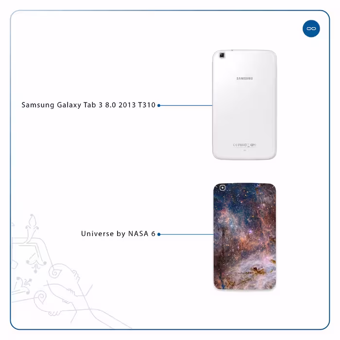 برچسب پوششی ماهوت مدل Universe-by-NASA-6 مناسب برای تبلت سامسونگ Galaxy Tab 3 8.0 2013 T310