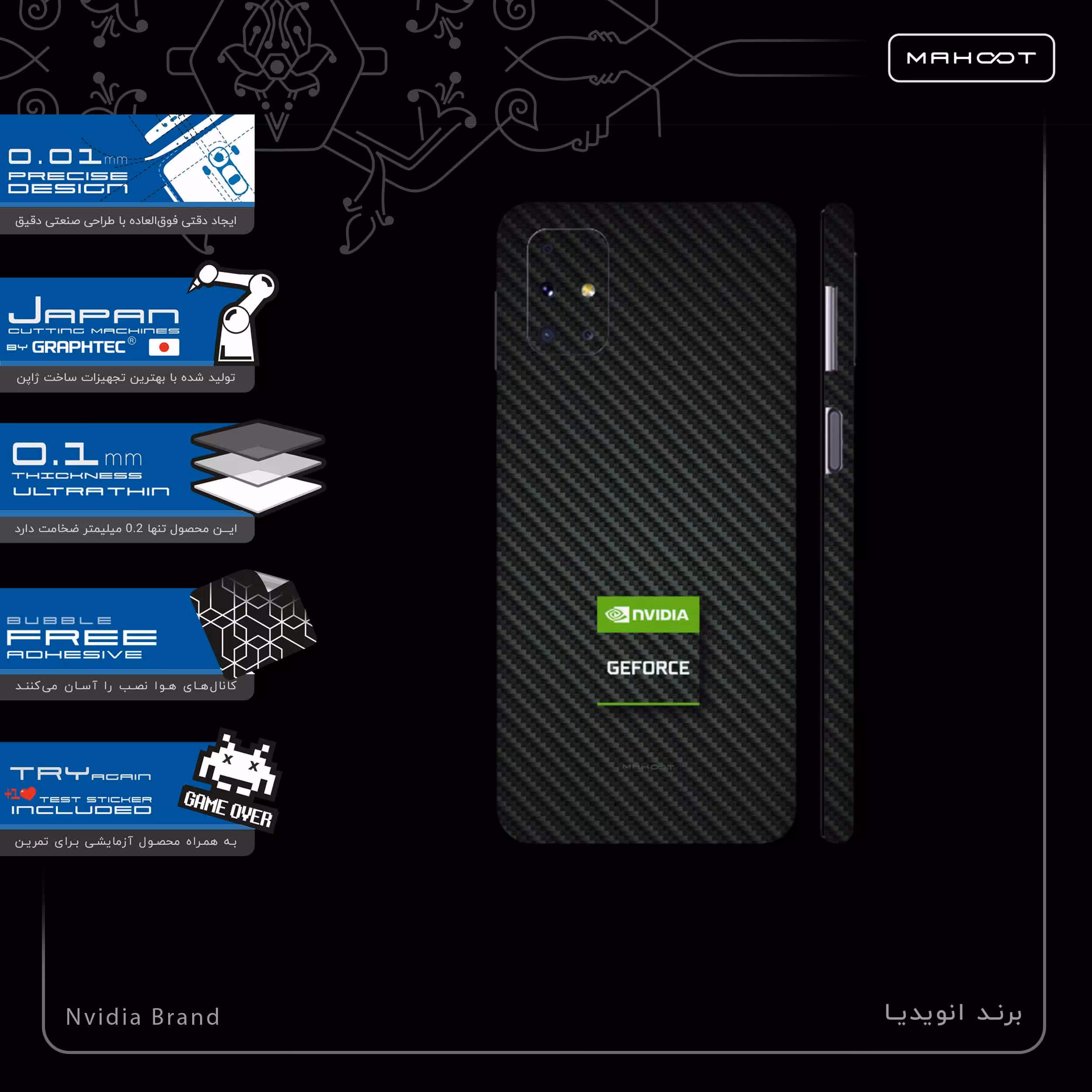 برچسب پوششی ماهوت مدل Nvidia-Brand-FullSkin مناسب برای گوشی موبایل سامسونگ Galaxy M31S