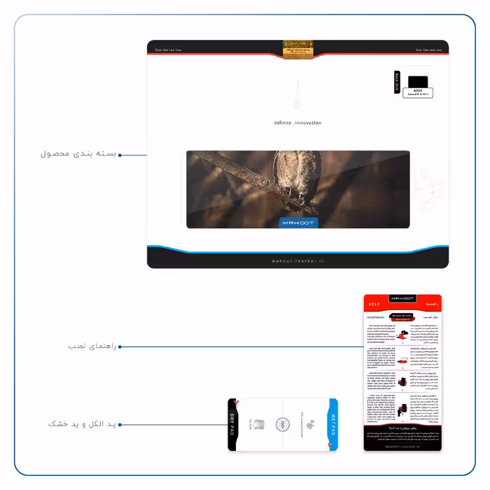 برچسب پوششی ماهوت مدل Owl مناسب برای تبلت ایسوس Zenpad 3S 10 2017 Z500KL