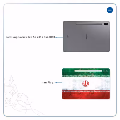 برچسب پوششی ماهوت مدل Iran-Flag-1 مناسب برای تبلت سامسونگ Galaxy Tab S6 2019 SM-T860