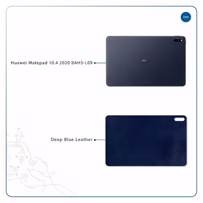 برچسب پوششی ماهوت مدل Deep-Blue-Leather مناسب برای تبلت هوآوی Matepad 10.4 2020 BAH3-L09