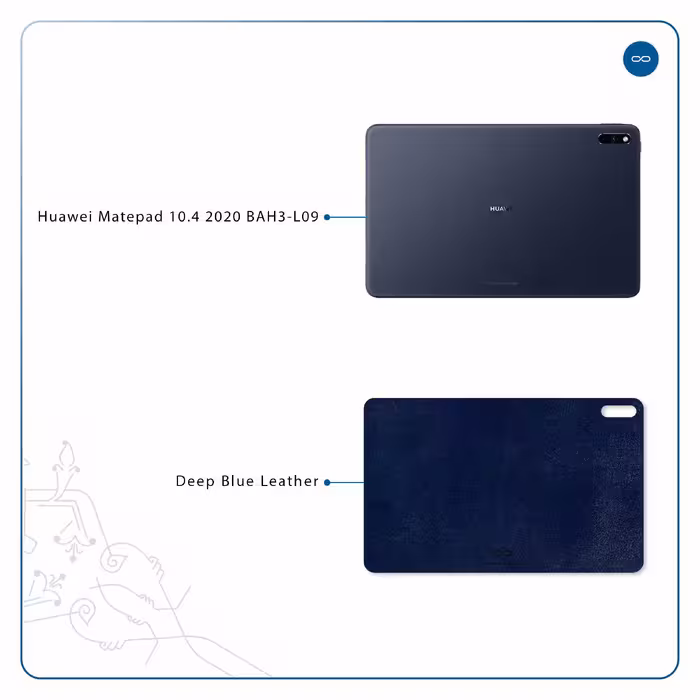 برچسب پوششی ماهوت مدل Deep-Blue-Leather مناسب برای تبلت هوآوی Matepad 10.4 2020 BAH3-L09