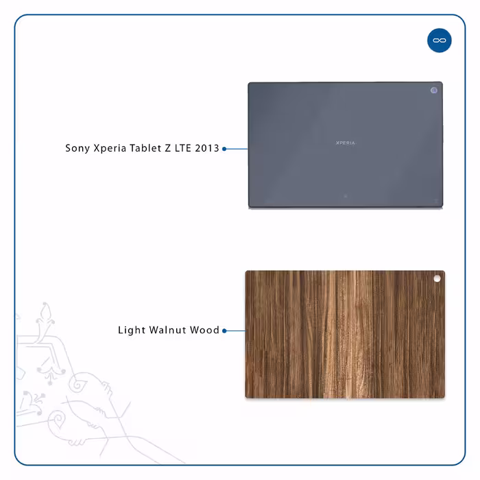 برچسب پوششی ماهوت مدل Light Walnut Wood مناسب برای تبلت سونی Xperia Tablet Z LTE 2013