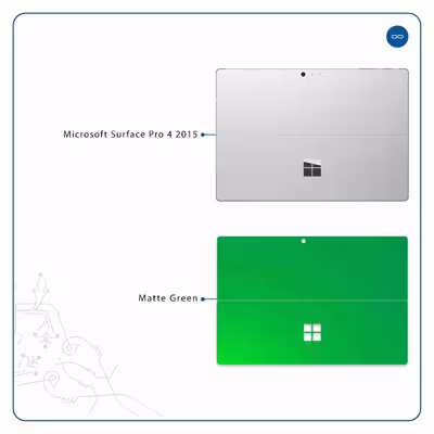 برچسب پوششی ماهوت مدل Matte-Green مناسب برای تبلت مایکروسافت Surface Pro 4 2015