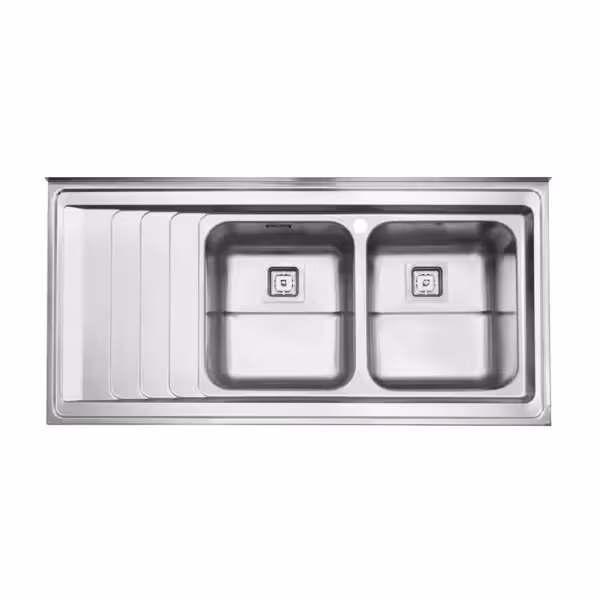 سینک دو لگنه فانتزی 734 روکار استیل البرز