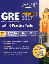 خرید و دانلود نسخه کامل کتاب GRE Premier 2017 with 6 Practice Tests by Kaplan