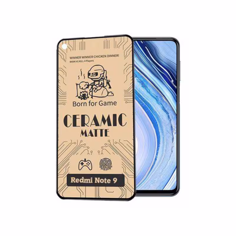 گلس سرامیکی مات مناسب برای گوشی شیائومی Redmi Note 9