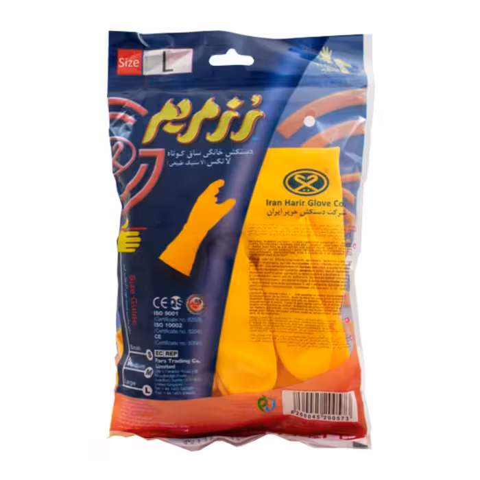 دستکش خانگی رز مریم ساق کوتاه سایز بزرگ بسته 12 عددی