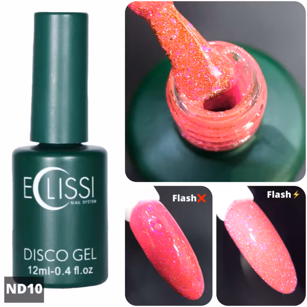 دیسکو ژل نئونی ناخن ECLISSI اکلیسی 12 میل کد ND10