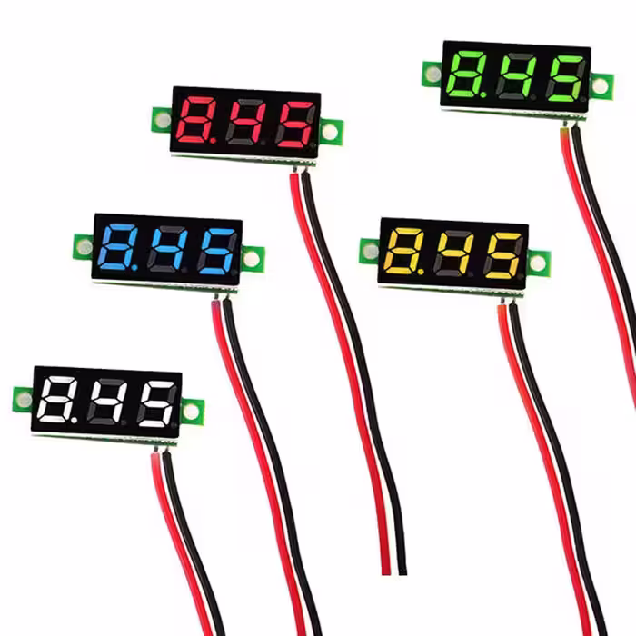 ماژول ولت متر دیجیتالی 3 رقمی 3 سیم قرمز   Seg Volt Meter 0.36 Red 7
