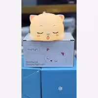 چراغ خواب شب خواب سیلیکونی مدل گربه خواب آلود