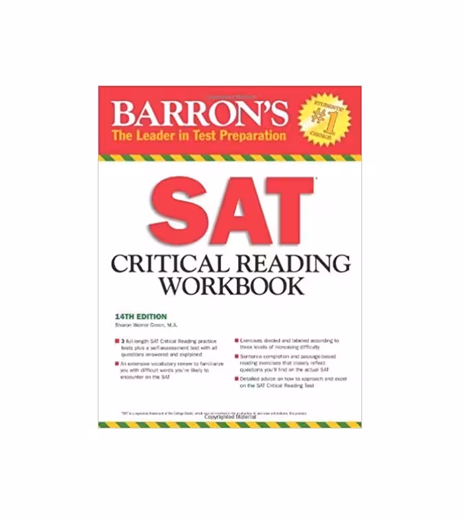 کتاب Barron’s SAT Critical Reading Workbook 14th Edition بارونز اس ای تی کریتیکال ریدینگ ورک بوک ویرایش چهاردهم