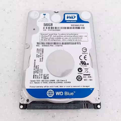 هارد لپتاپی 500 گیگ وسترن آبی HDD LAPTOP WD BLUE (استوک – کارکرد 40 روز)