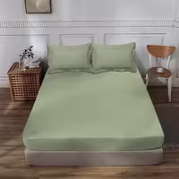ملحفه نیم ست دونفره 160 ساتینت سبز