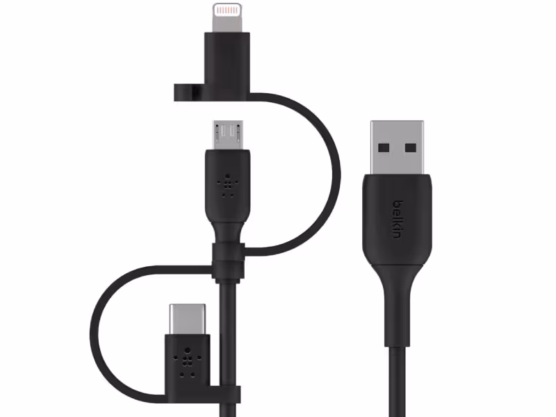 کابل سه سر بلکین مدل CAC001bt2.5MBK به طول 2.5 متر